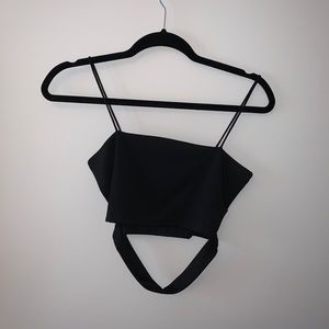 Black crop top